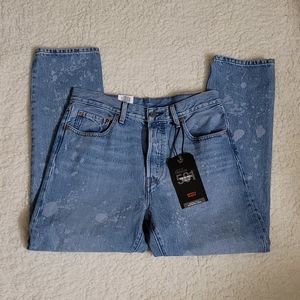 Levi's 501 Orig High-Rise Straight Cropped Jeans